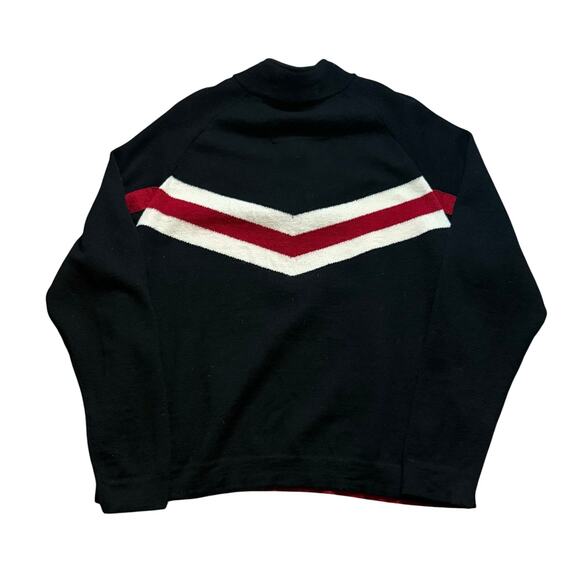 Eddie Bauer Merino Wool Striped Quarter Zip XL - Picture 2 of 5